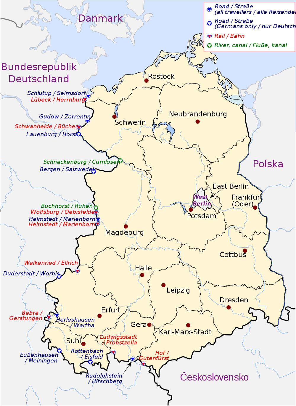 Ddr grenzuebergangstelle 1982